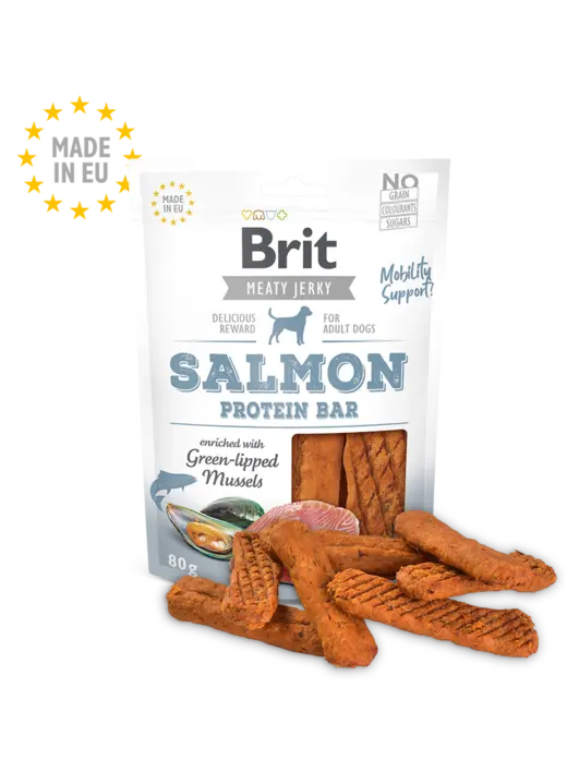 Brit Meat Jerky Salmon Protein Bar
