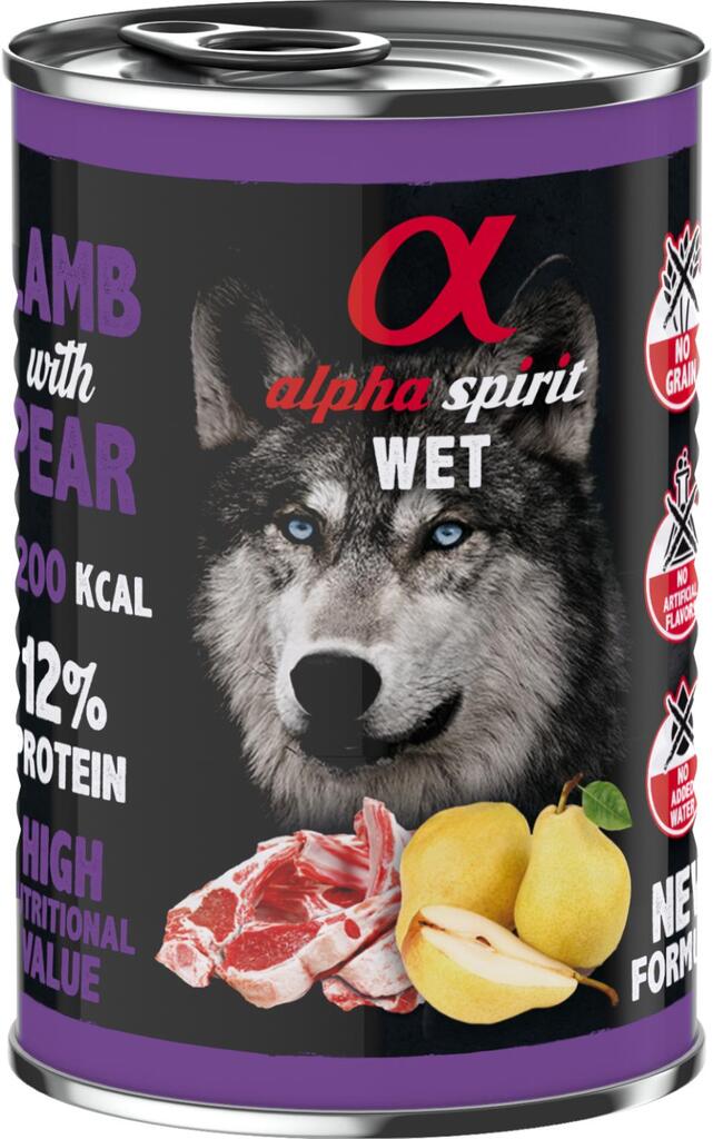 Alpha Spirit Vådfoder med lam & Pære hos shopdogsrus.dk