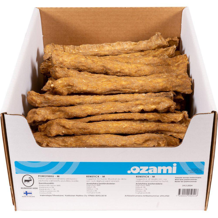 Ozami rensticks er 20 cm og en lækker tyggesnack