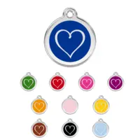 Hundetegn med Tribal Hjerte | Emalje str. Small