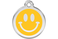 Hundetegn med Glad Smiley | Emalje str. Medium
