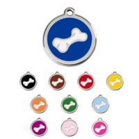 Hundetegn med Kødben | Emalje str. Medium