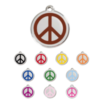 Hundetegn med Peace | Emalje str. Medium